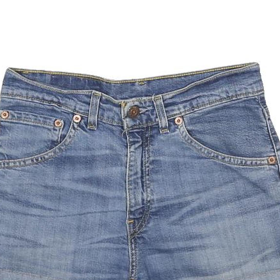 LEVI'S Womens Denim Blue Shorts M W28 Casual Cotton Blend Summer Roll Hem