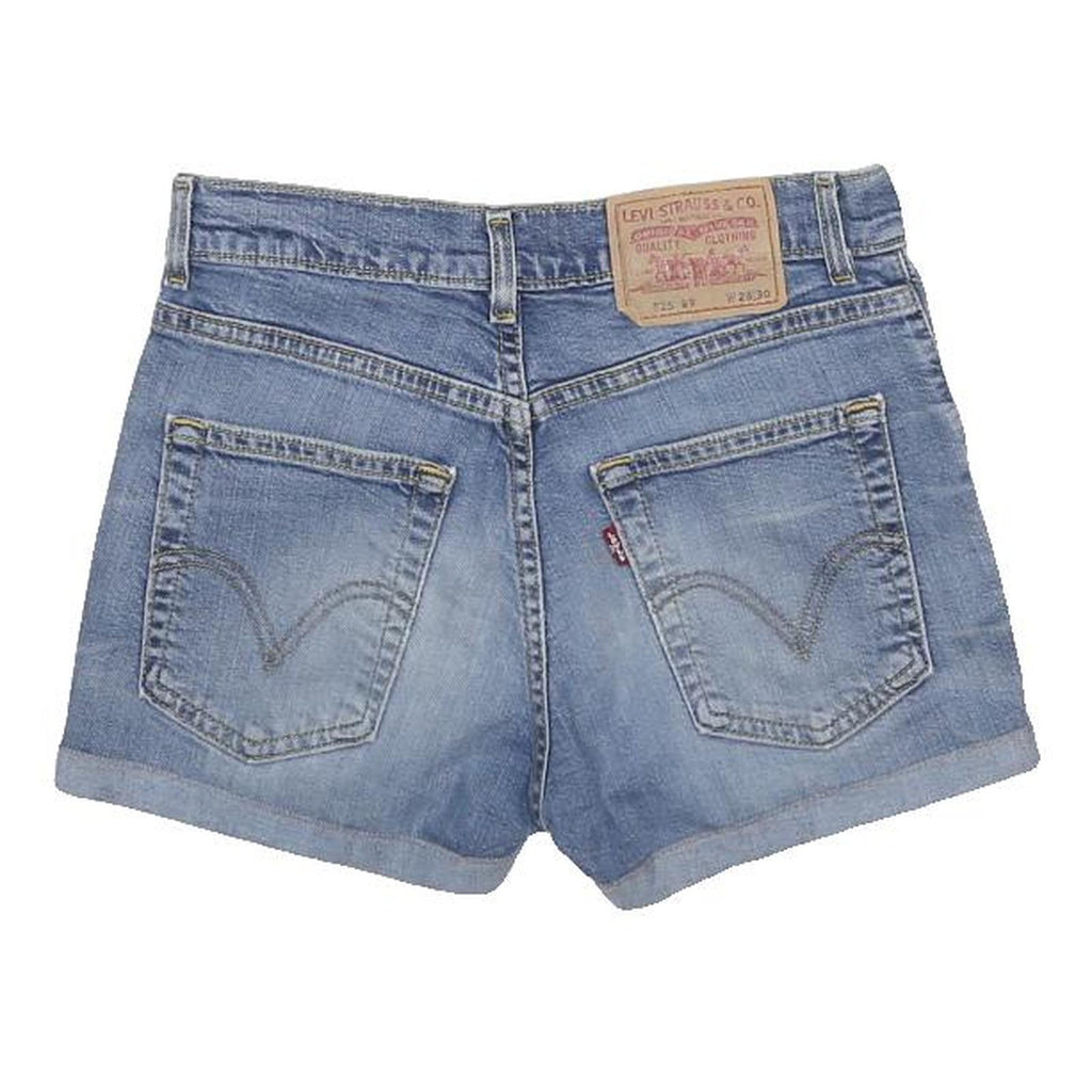 LEVI'S Womens Denim Blue Shorts M W28 Casual Cotton Blend Summer Roll Hem