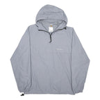 CARHARTT Mens Grey Nylon Hooded Jacket XS Zip Casual Outerwear Lightweight