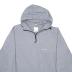 CARHARTT Mens Grey Nylon Hooded Jacket XS Zip Casual Outerwear Lightweight