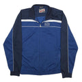 RUSSELL ATHLETIC Mens Blue & Navy Retro Track Zip Jacket 2XL Polyester
