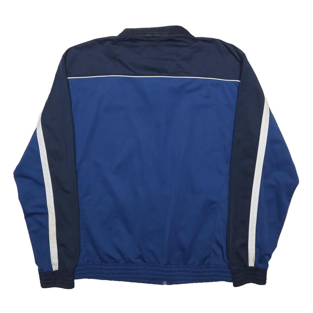 RUSSELL ATHLETIC Mens Blue & Navy Retro Track Zip Jacket 2XL Polyester