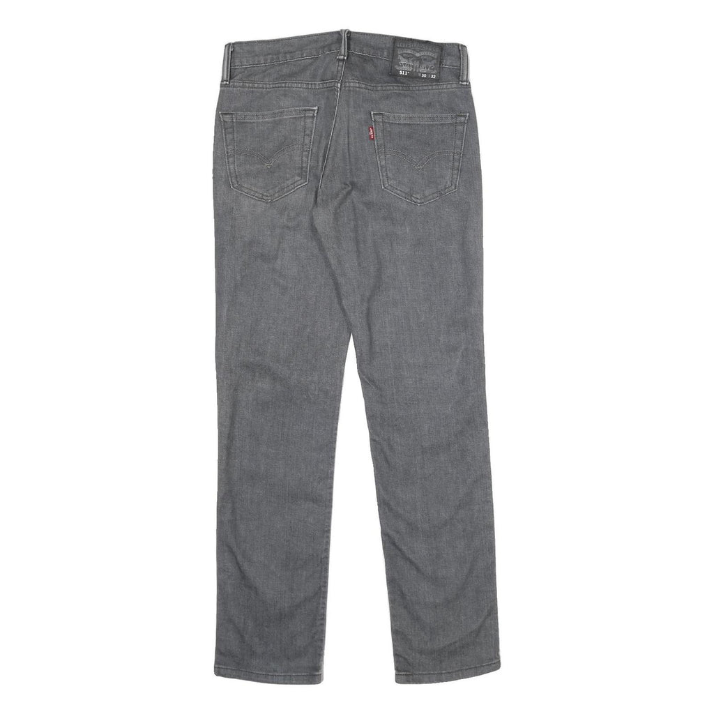 LEVI'S 511 SLIM Mens Jeans Grey Slim Skinny Denim Medium W30 L32 Stretch