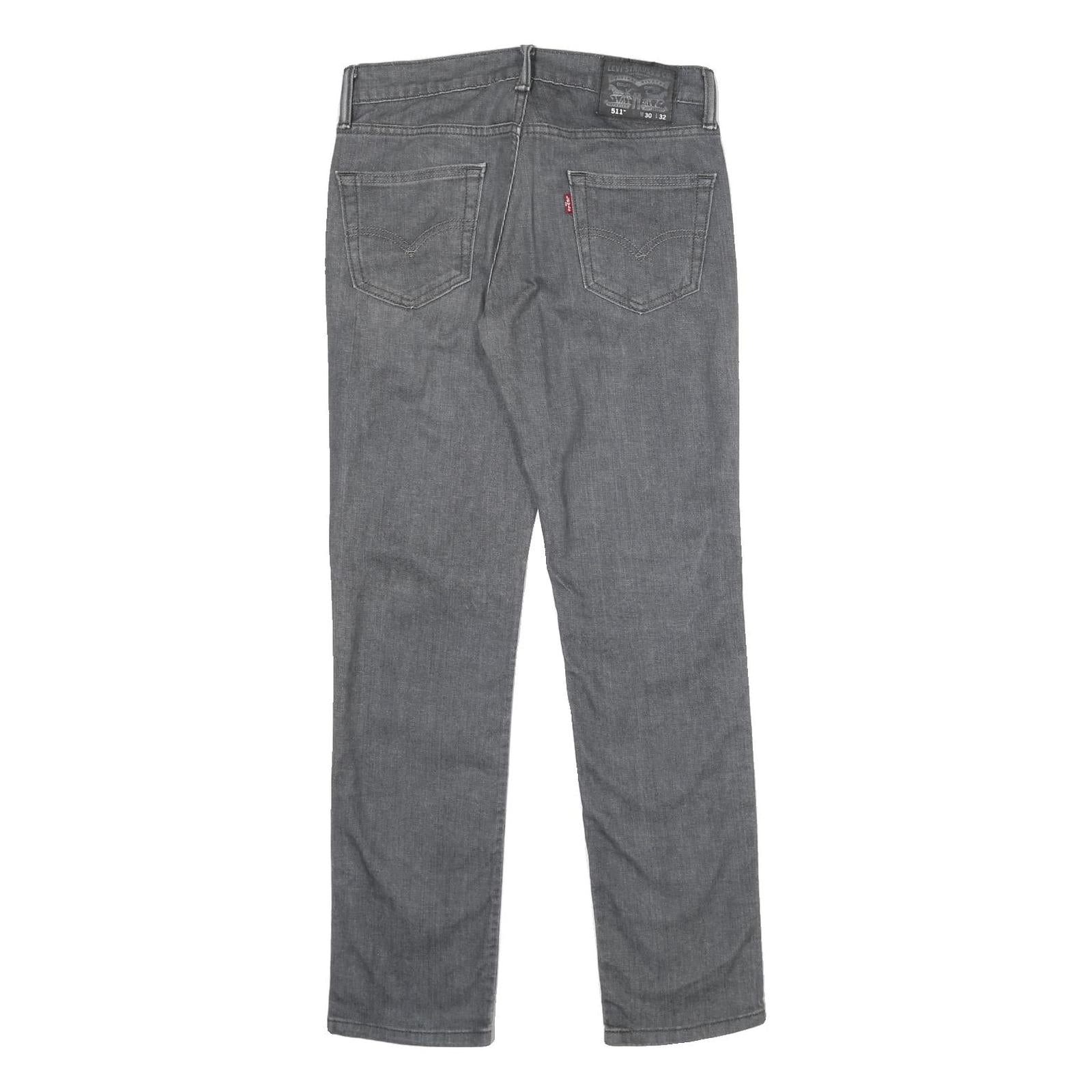 LEVI'S 511 SLIM Mens Jeans Grey Slim Skinny Denim Medium W30 L32 Stretch