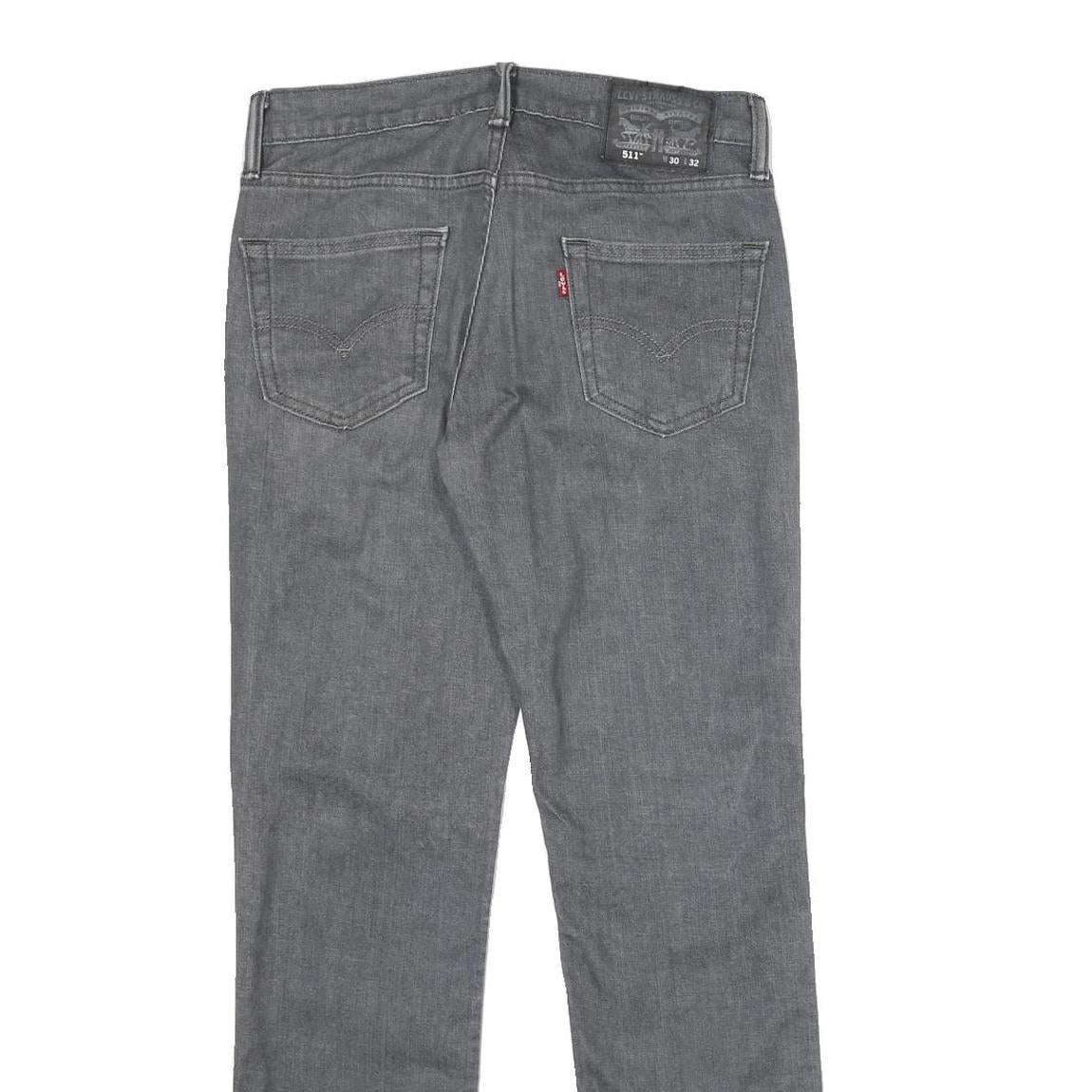 LEVI'S 511 SLIM Mens Jeans Grey Slim Skinny Denim Medium W30 L32 Stretch