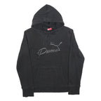 PUMA Womens Black Hoodie M Cotton Blend Pullover Casual Sports Sweatshirt