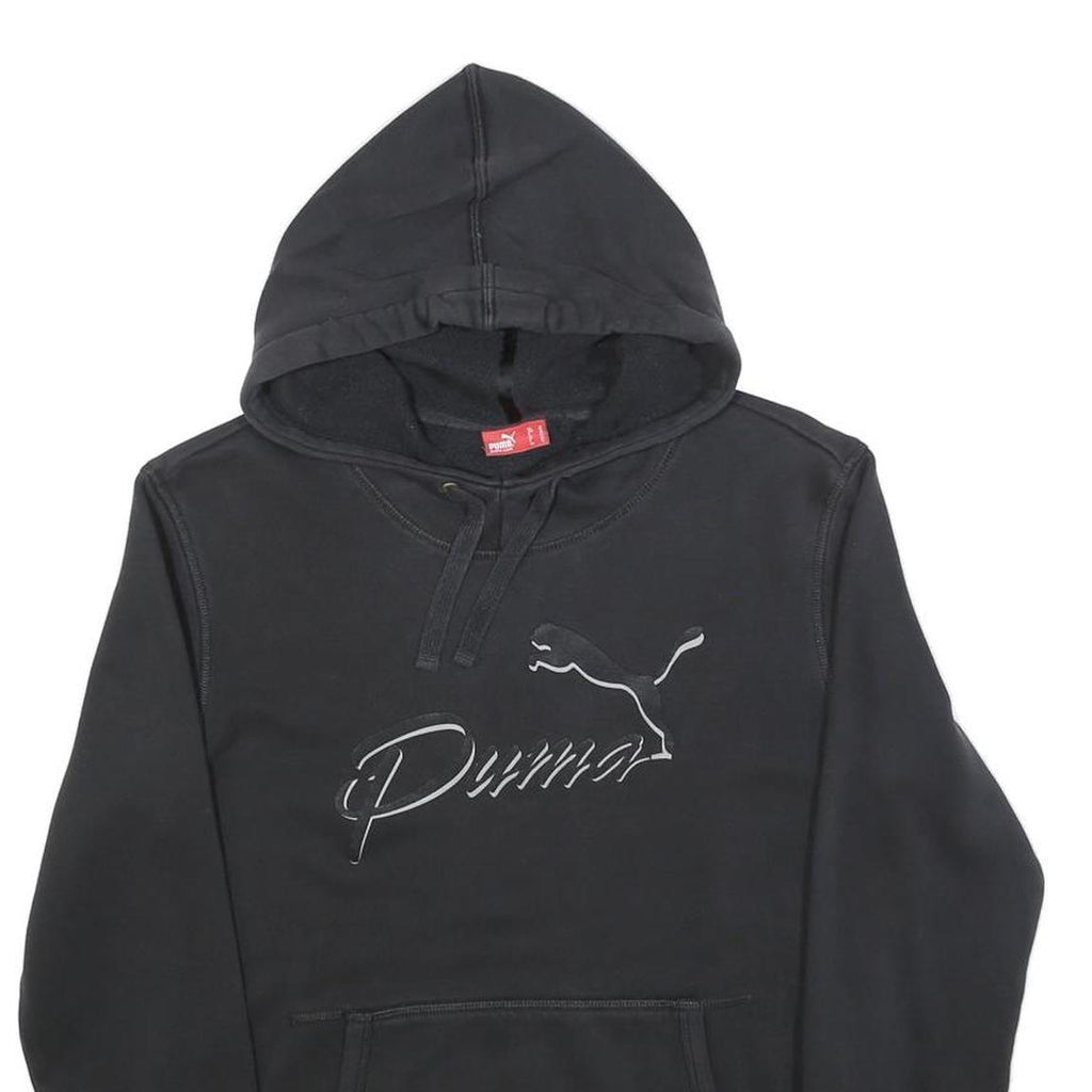 PUMA Womens Black Hoodie M Cotton Blend Pullover Casual Sports Sweatshirt