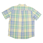CHAPS Mens Yellow & Green Checked Button-Down Shirt XL Summer Casual Cotton