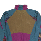 VILLE FRANCHE Womens Blue & Purple Nylon Zip Jacket M Colourblock Casual