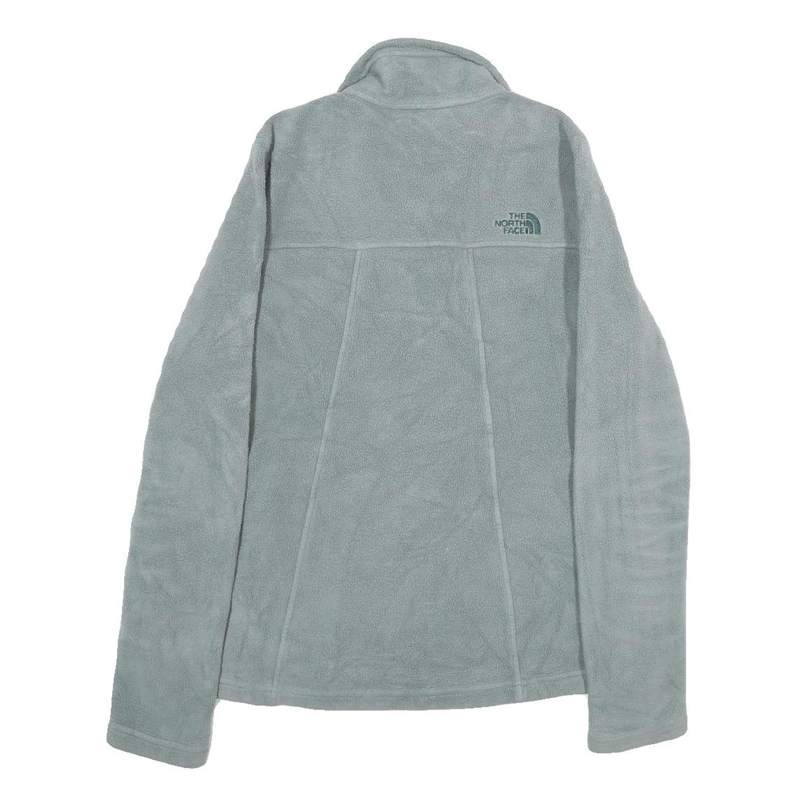 THE NORTH FACE Womens Grey Fleece Jacket S Polyester Zip Outdoor Casual Soft