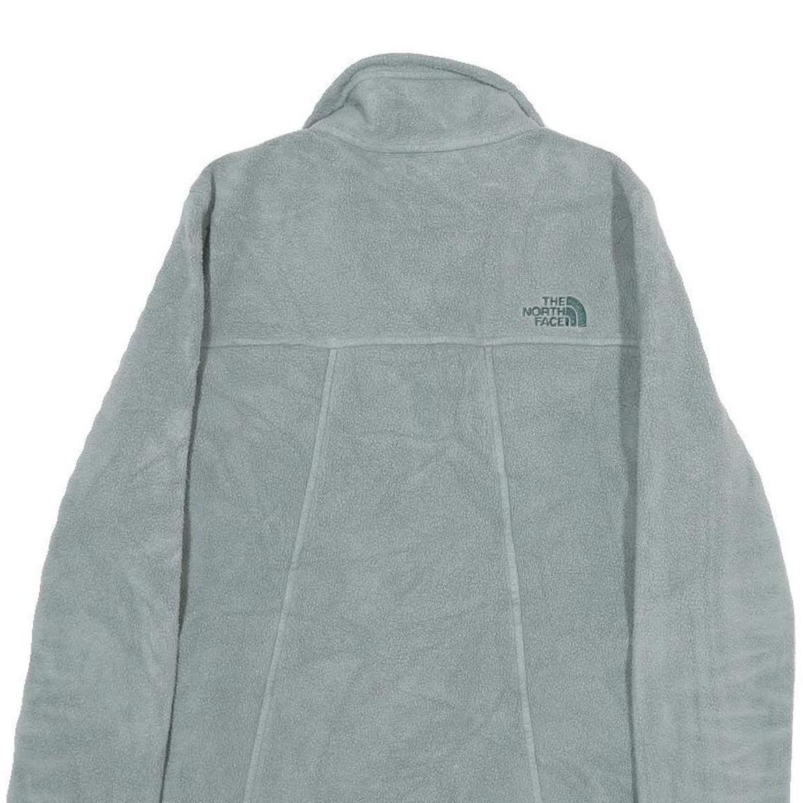 THE NORTH FACE Womens Grey Fleece Jacket S Polyester Zip Outdoor Casual Soft