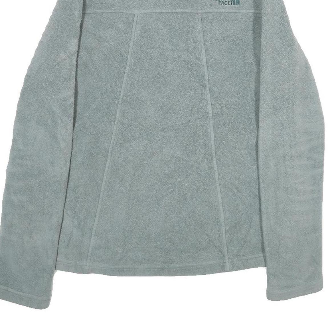 THE NORTH FACE Womens Grey Fleece Jacket S Polyester Zip Outdoor Casual Soft