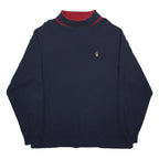 NAUTICA Mens Navy Blue & Red Crew Neck Sweatshirt XL Cotton Pullover Casual