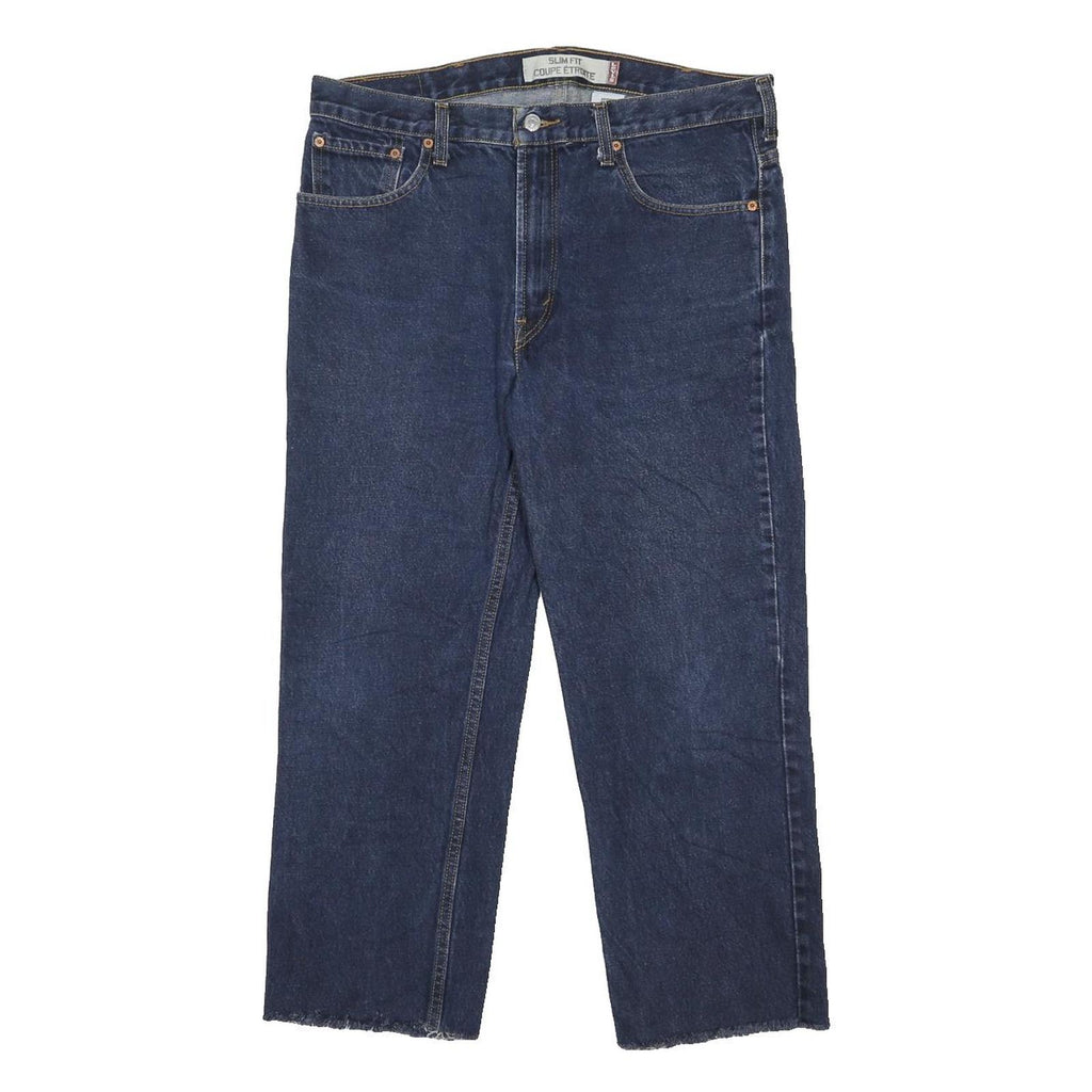 LEVI'S Mens Slim Jeans Blue Denim Raw W36 L27 Zip Cotton Comfortable Casual