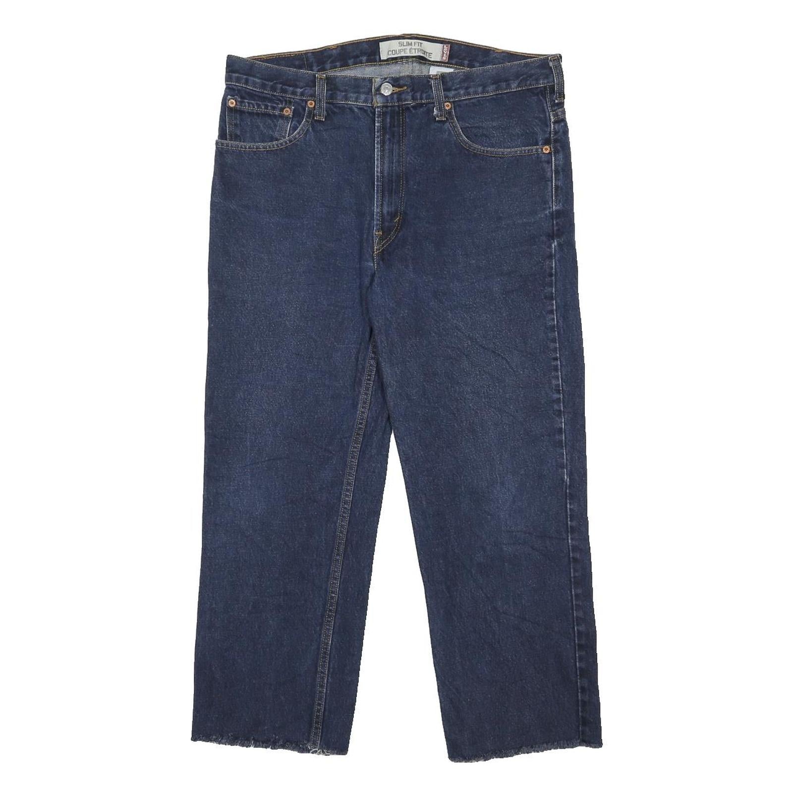 LEVI'S Mens Slim Jeans Blue Denim Raw W36 L27 Zip Cotton Comfortable Casual