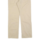 TOMMY HILFIGER Mens Cotton Blend Beige Regular Straight Trousers W34 L32 Classic