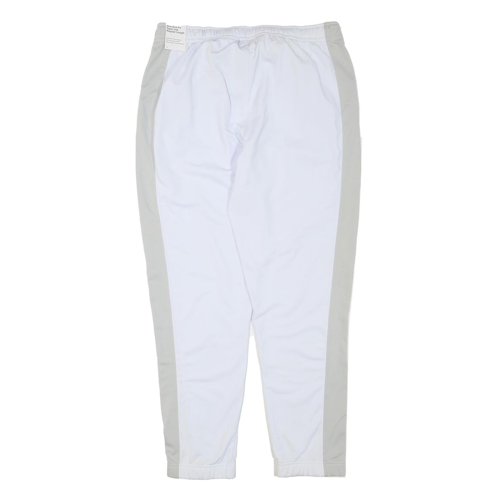 NIKE Mens Joggers White & Grey XL W34 L30 Regular Fit Tapered Leg Sportswear