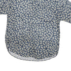 CHIAMARE Mens Blue & White Floral Rayon Shirt M Summer Casual Button