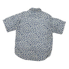 CHIAMARE Mens Blue & White Floral Rayon Shirt M Summer Casual Button