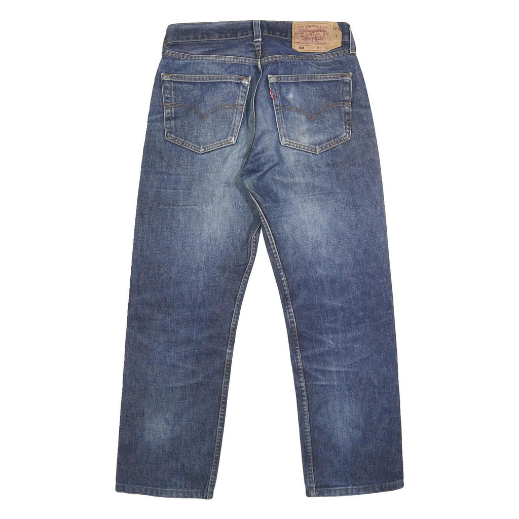 LEVI'S 501 Mens Jeans Blue Regular Straight Denim Medium W31 L27 Classic Zip
