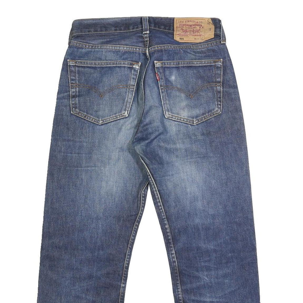 LEVI'S 501 Mens Jeans Blue Regular Straight Denim Medium W31 L27 Classic Zip