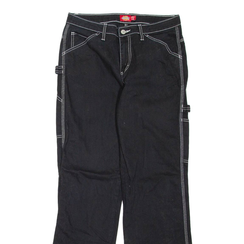 DICKIES Carpenter Workwear Womens Trousers Black Regular Straight W28 L30