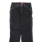 DICKIES Carpenter Workwear Womens Trousers Black Regular Straight W28 L30