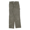 CARHARTT Mens Cotton Brown Relaxed Straight Trousers W28 L30 Workwear Durable
