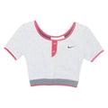 NIKE Cropped Womens T-Shirt Grey UK 6