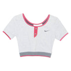 NIKE Cropped Womens T-Shirt Grey UK 6