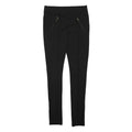 PAPAYA Womens Black Cotton Blend Regular Skinny Trousers W28 L28 Zipper Pockets