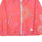 LUHTA Womens Red Pink Floral Print Zip Jacket M Polyester Blend Lightweight