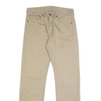 LEVI'S Mens Cotton Beige Regular Straight Trousers W32 L34 Casual Classic Zip