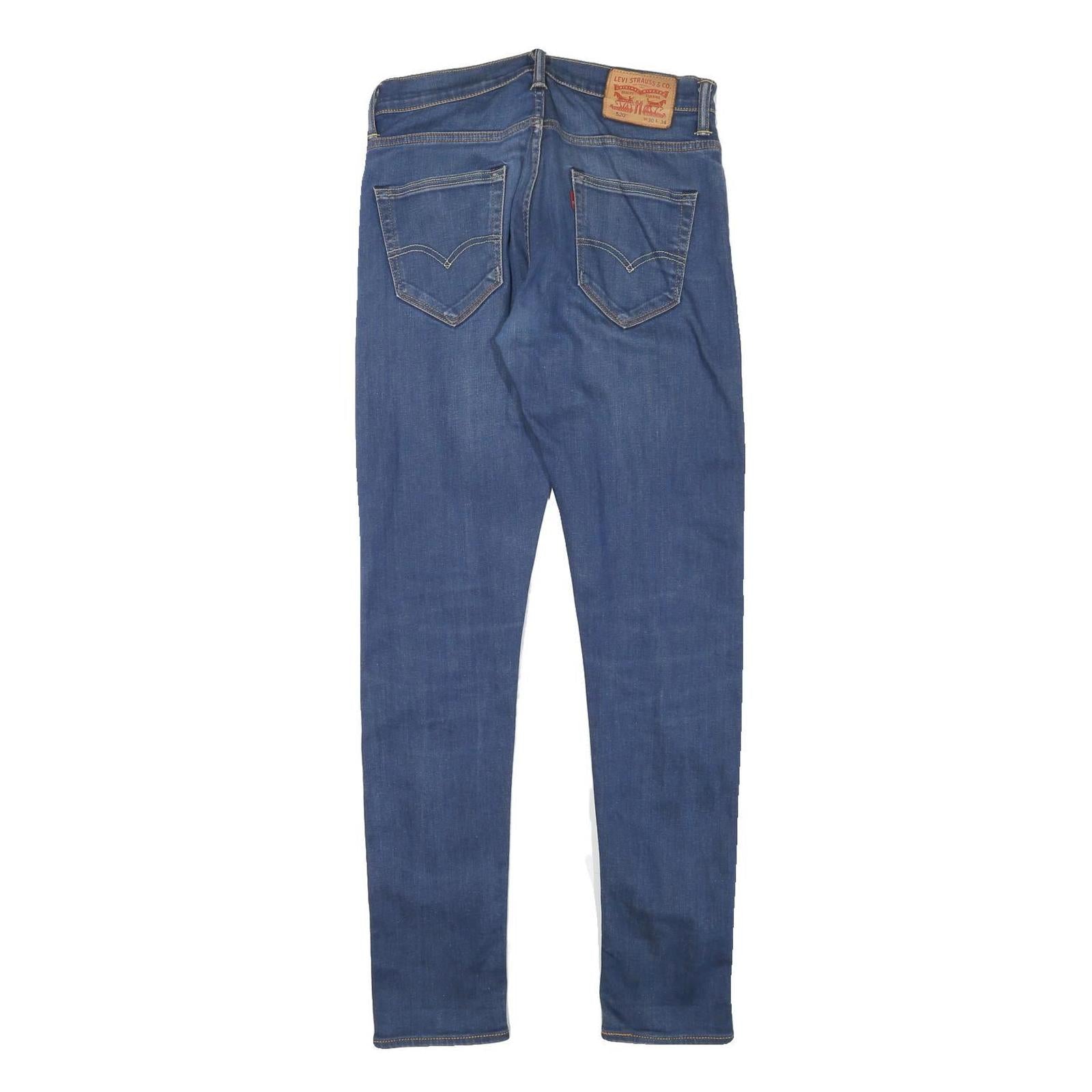 LEVI'S Mens Slim Blue Denim Jeans W29 L31 Zip Closure Casual Classic Fit