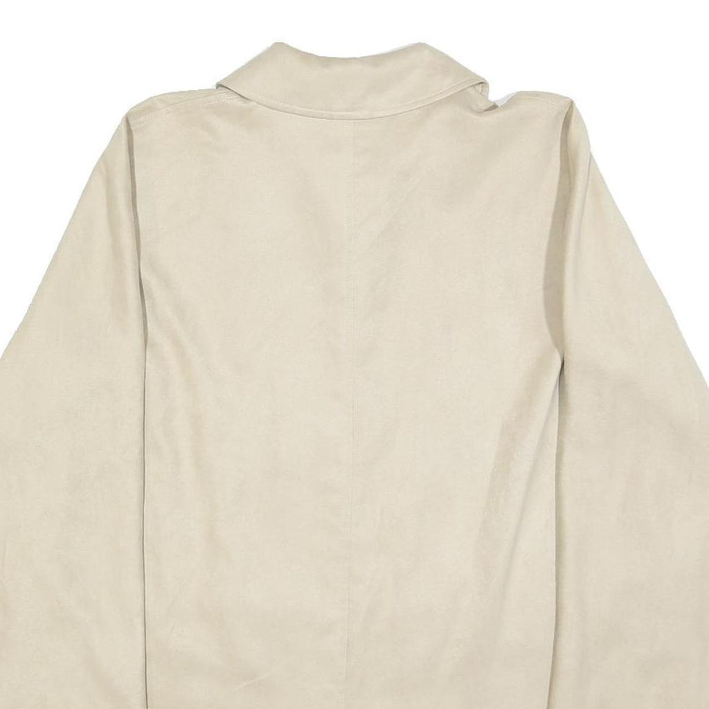 MAX MARA Womens Beige Button Jacket UK 8 Polyester Classic Elegant