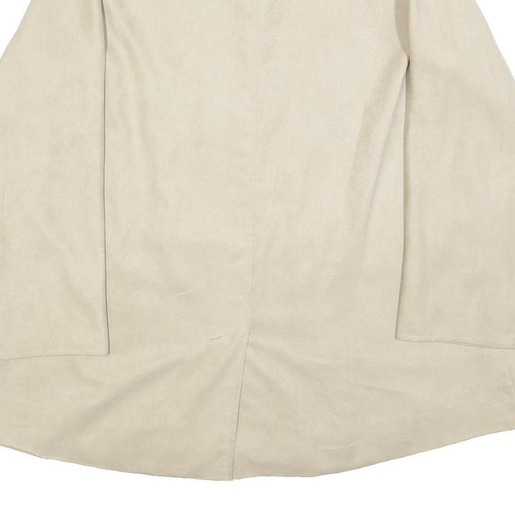 MAX MARA Womens Beige Button Jacket UK 8 Polyester Classic Elegant