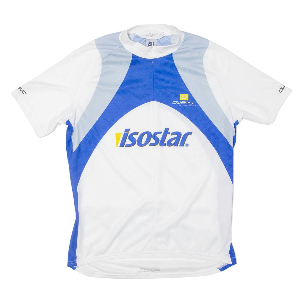 Cycling Mens Jersey White 1/2 Zip L