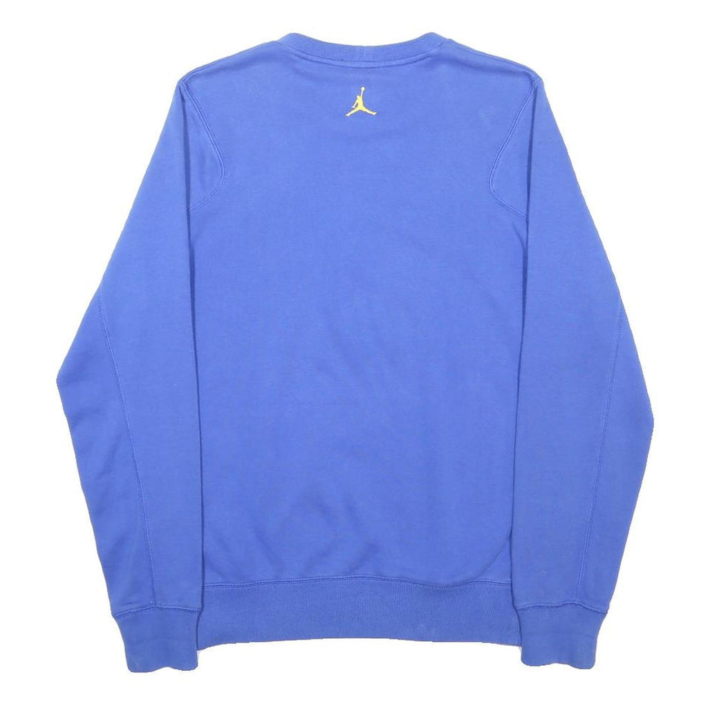 AIR JORDAN Mens Blue Crew Neck M Flight Club Cotton Blend Sweatshirt
