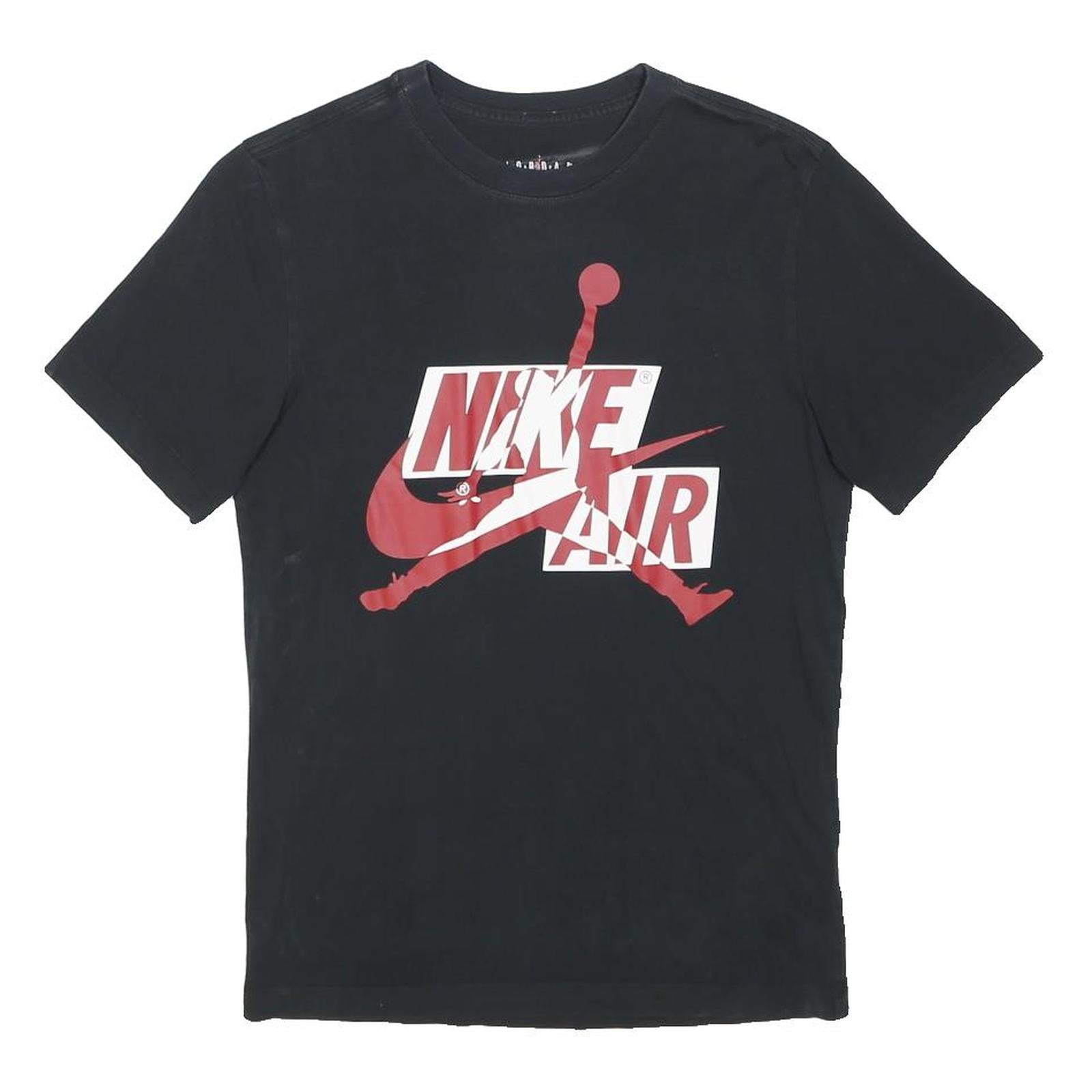 NIKE Mens Black Nike Air Graphic T-Shirt S Short Sleeve Crew Neck Cotton Blend