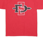 CHAMPION Mens Red Graphic T-Shirt M Short Sleeve Crew Neck Logo Cotton Blend