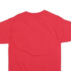 CHAMPION Mens Red Graphic T-Shirt M Short Sleeve Crew Neck Logo Cotton Blend