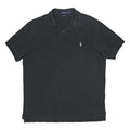 POLO RALPH LAUREN Mens Black Short Sleeve Plain Polo Shirt L Cotton Classic Fit