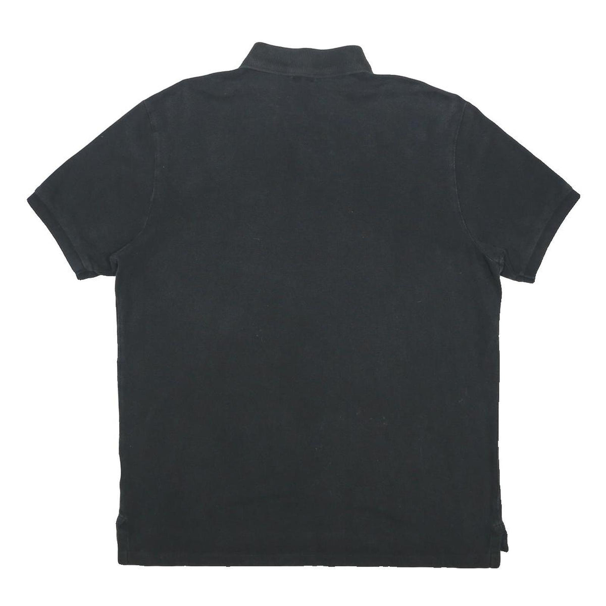 POLO RALPH LAUREN Mens Black Short Sleeve Plain Polo Shirt L Cotton Classic Fit