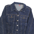 ARIZONA JEAN COMPANY Womens Blue Denim Jacket M Cotton Classic Button Closure
