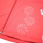 JACK WOLFSKIN Womens Red Hooded Jacket UK 12 Polyester Zip Softshell Outdoor