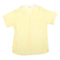 GIOCCO Mens Yellow Shirt M Cotton Summer Casual Short Sleeve Button