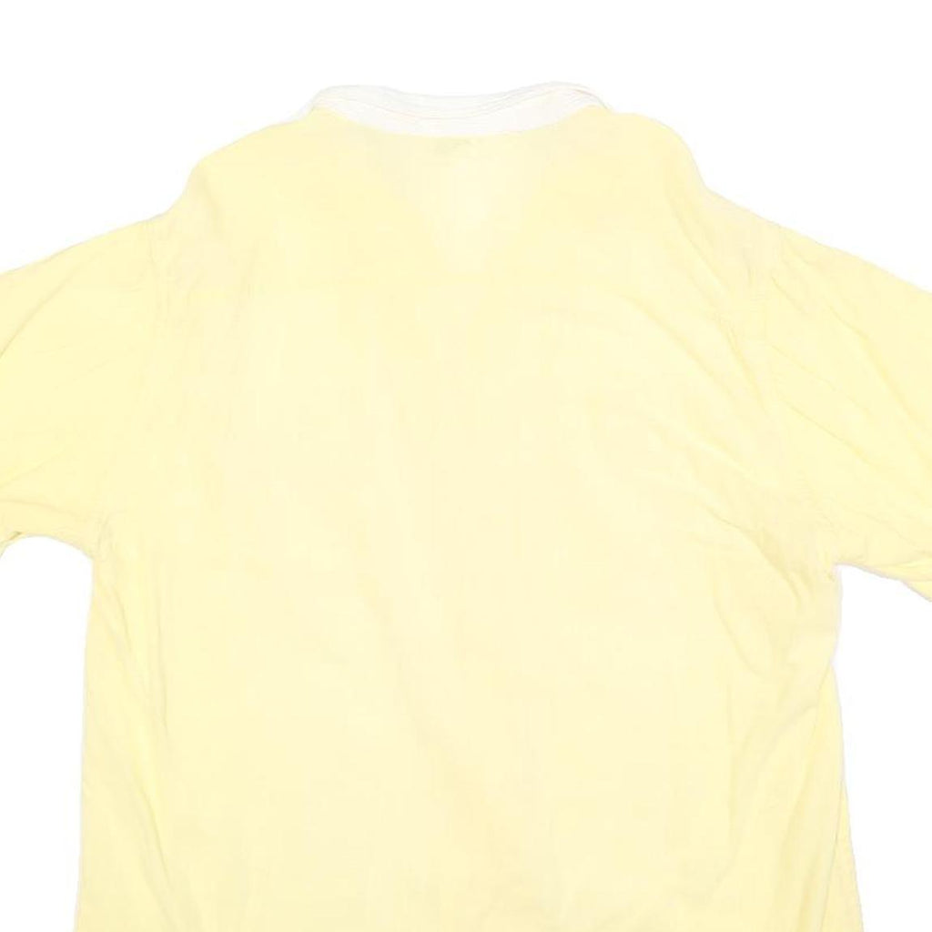 GIOCCO Mens Yellow Shirt M Cotton Summer Casual Short Sleeve Button