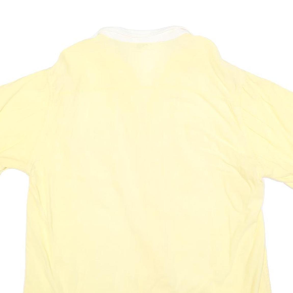 GIOCCO Mens Yellow Shirt M Cotton Summer Casual Short Sleeve Button
