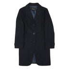 MAX&CO Womens Black Wool Tailored Coat XS Button Closure Classic Outerwear