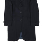 MAX&CO Womens Black Wool Tailored Coat XS Button Closure Classic Outerwear